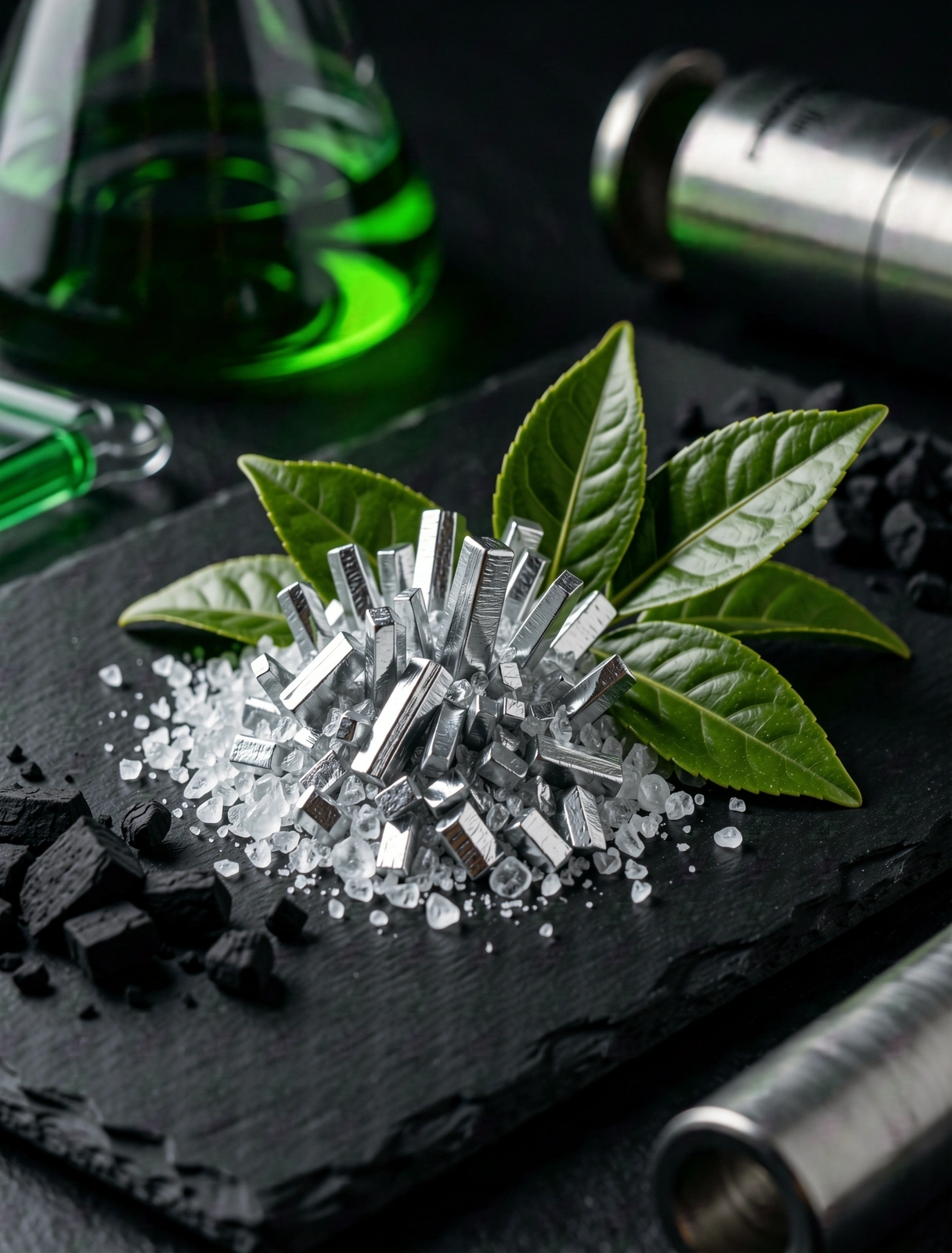 Natürliche Mineralien und Botanik